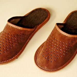 Brown Suede Men's Slippers